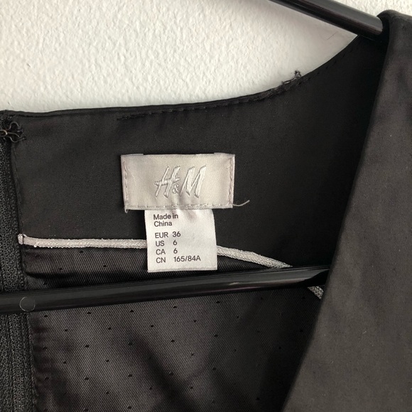 H&M Cocktail Pencil Dress Black and Silver - Picture 6 of 8